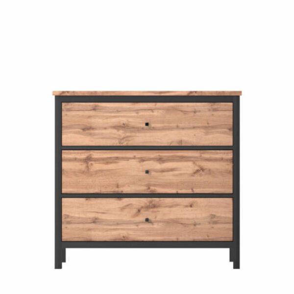 Chos system: Chest of drawers KOM3S (Tahoe oak/Black)