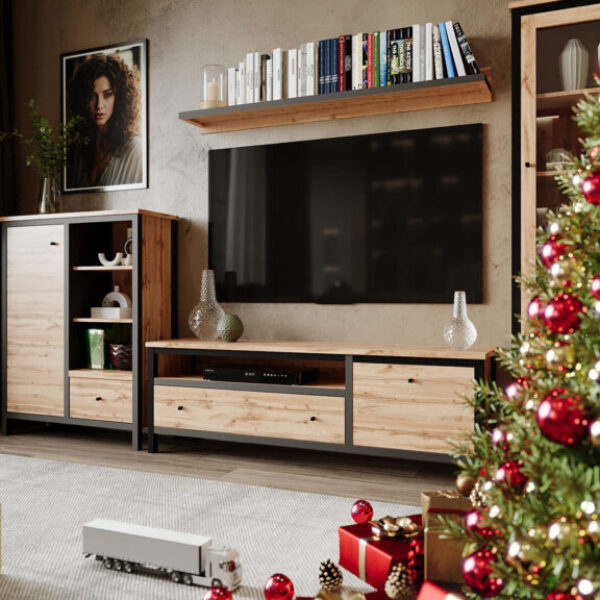 Chos system: Shelf POL150 (Oak tahoe/Black)