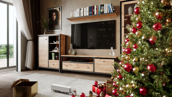 Chos system: Shelf POL150 (Oak tahoe/Black)