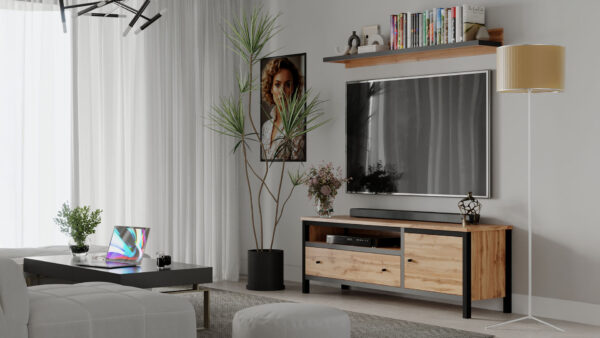 Chos system: TV stand RTV1S1D (Oak tahoe/Black)