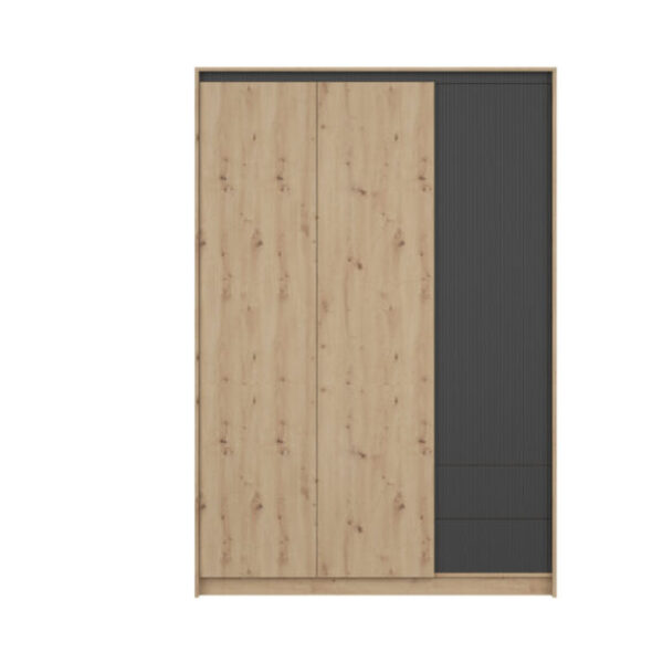 Monaco system: Wardrobe SZF3D2S(Artisan oak/ Anthracite(chipboard))