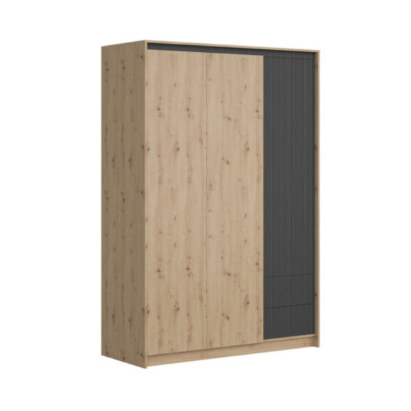 Monaco system: Wardrobe SZF3D2S(Artisan oak/ Anthracite(chipboard))