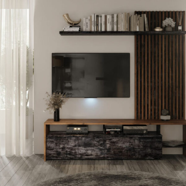 Neo II (Livorno oak / Dark concrete)