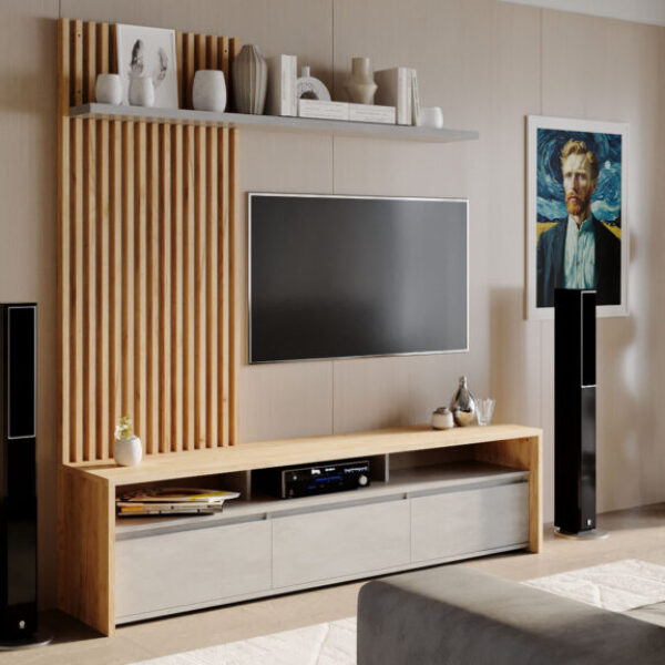 Neo (Kraft golden oak / concrete style)