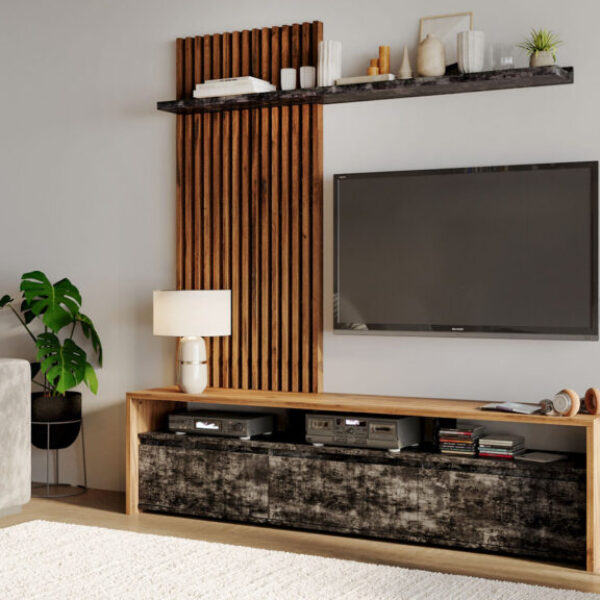 Neo (Livorno oak / Dark concrete)
