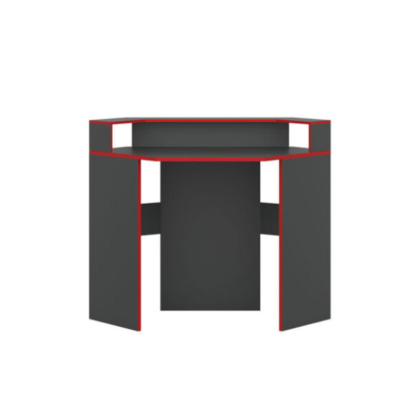 Gaming desk SMART N red (black/red) corner