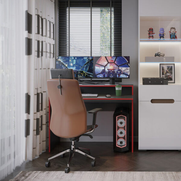 Gaming desk SMART red (black/red)