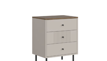 Tiramisu Nightstand KOM3S (Cashmere/Oak Antico)