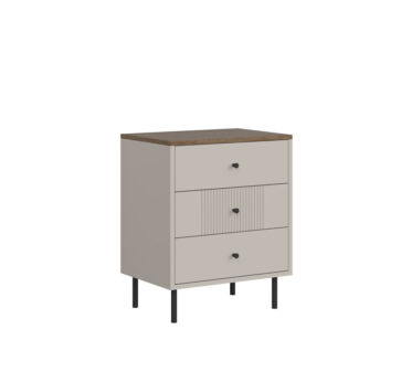 Tiramisu Nightstand KOM3S (Cashmere/Oak Antico)