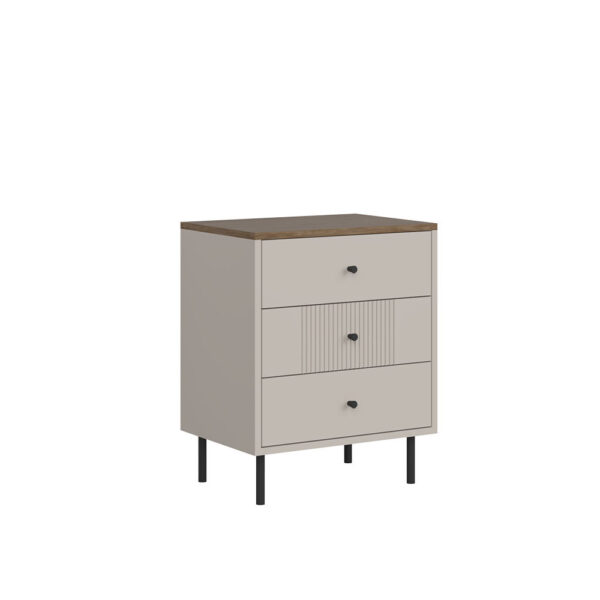 Tiramisu Nightstand KOM3S (Cashmere/Oak Antico)