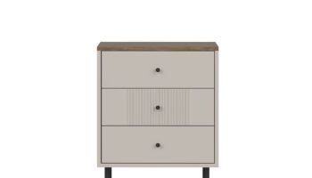 Tiramisu Nightstand KOM3S (Cashmere/Oak Antico)