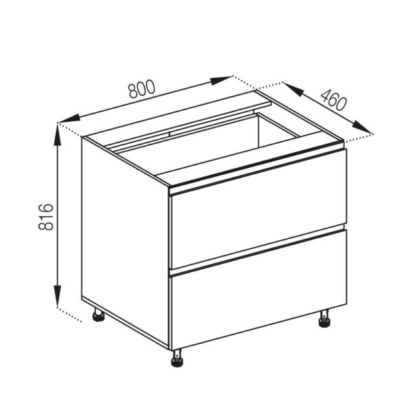 Kitchen TINA down Cabinet D2S 80