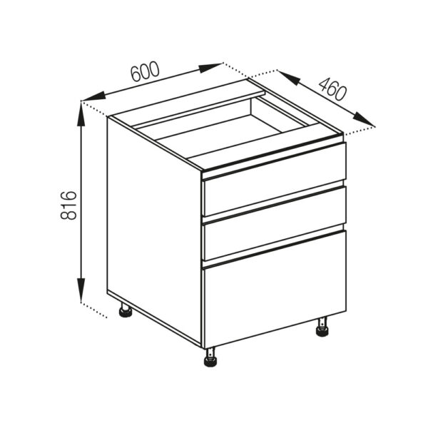 Kitchen TINA down Cabinet D3S 60 ( livorno)