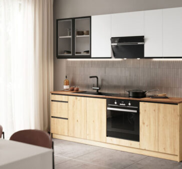 Kitchen TINA set 320cm (White(top)/ Royal oak (down))